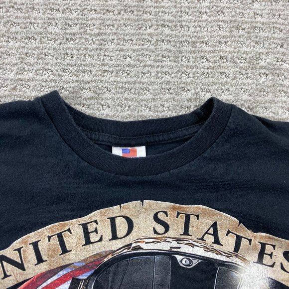 United States Marine Corps Shirt Women Small S Black Bulldog Graphic Print Tee - Picture 3 of 8